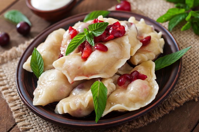 Varenyky with cherries